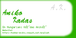 aniko kadas business card